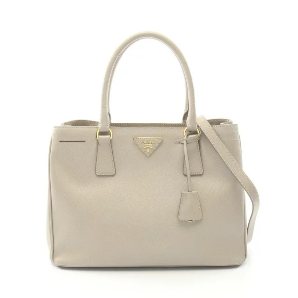Prada SAFFIANO LUX Handbag Leather Beige Cream